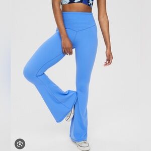 aerie super flare blue leggings